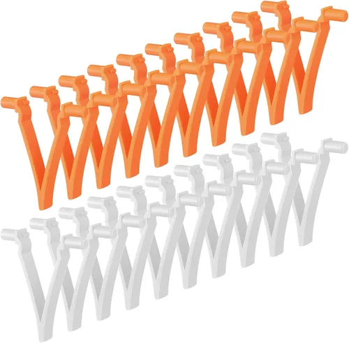 Novabright 20 Pcs Pool Butterfly V Clips Universal Pool Pole Clips Strong Replacement Attachment for Swimming Spa Accessories Fits Skimmer Nets