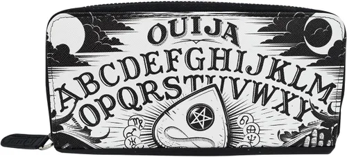 Miniatura 2 de Licor Brand Black Magic Ouija Board y Planchette Zip Around Cartera de embrague, Negro -, Cartera con cremallera