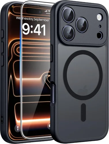 Miniatura 263 de FNTCASE - Funda para iPhone 16 Pro: magnética, mate, translúcida, de grado militar, protectora contra caídas, resistente, fina, duradera y a prueba
