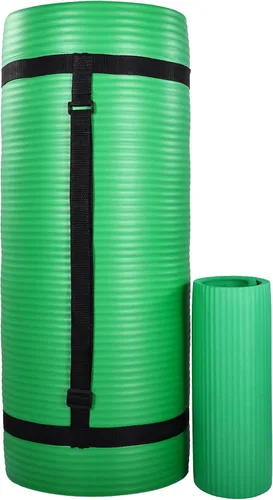 Miniatura 11 de BalanceFrom Esterilla de yoga multiusos de 1 pulgada extra gruesa de alta densidad antidesgarro con correa de transporte, bloques de yoga opcionales
