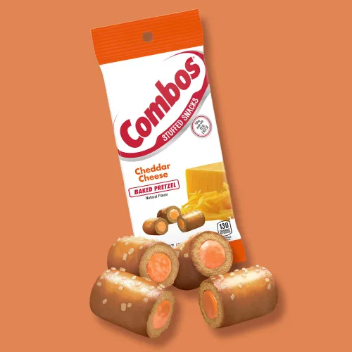 Miniatura 4 de COMBOS Stuffed Snacks Cheddar - Bocadillos de pretzel horneados con queso cheddar, bolsas individuales de pretzels de 3.0 onzas (paquete de 12)