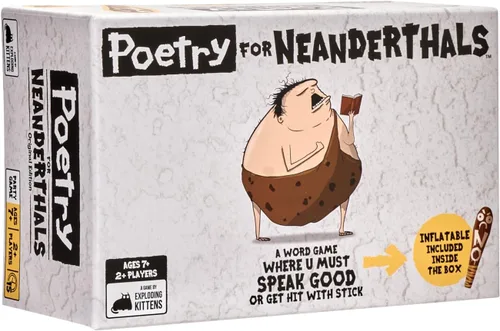 Exploding Kittens Poesía para Neandertales 2+ Jugadores – Edades 7+ – 15 Minutos para Jugar – Juego de Adivinanzas de Palabras Competitivo – Juego