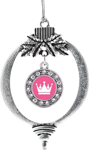 Miniatura 135 de Inspired Silver - Twin One - Adorno festivo de Navidad de plata - Adorno festivo de árbol de Navidad con dije de círculo y circonita cúbica