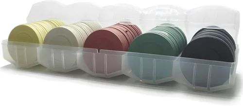 100 contadores coloridos de plástico, juego de fichas de aprendizaje de matemáticas con caja de almacenamiento, fichas de póquer para tarjetas de