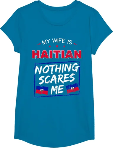 Miniatura 76 de My Wife Is Haitian Republic of Haiti Heritage Roots - Camiseta con bandera, Negro, S
