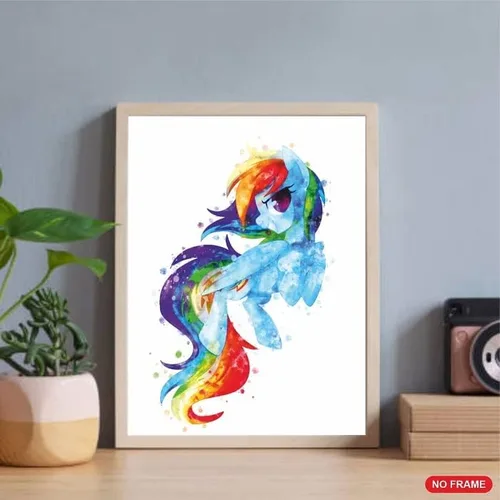 Miniatura 6 de PurpleheARTs Arte de pared de My Little Pony, póster de My Little Pony, decoración de habitación de poni para niños, juego de 6, sin marco, 8 x 10