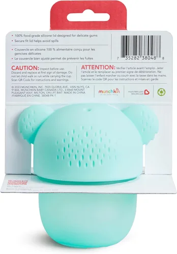 Miniatura 6 de Munchkin Koala - Taza para beber para niños pequeños y bebés de 9 meses en adelante, suave al tacto, a prueba de derrames, 8 onzas, menta