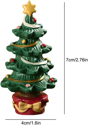 Miniatura 7 de Adornos de acuario de Navidad Decoración de pecera Árbol de Navidad Caja de regalo de dibujos animados Serie de Navidad Decoración de paisajismo