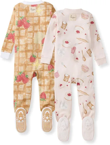 Miniatura 42 de Burt's Bees Baby Pijama para bebé niña, 100% algodón orgánico, pijama de una pieza, overol diagonal con cremallera, ajuste cómodo