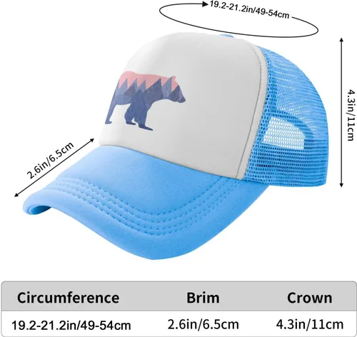 Miniatura 10 de Waldeal - Gorra de béisbol para niños y niñas de 3 a 8 años, diseño de oso de montaña