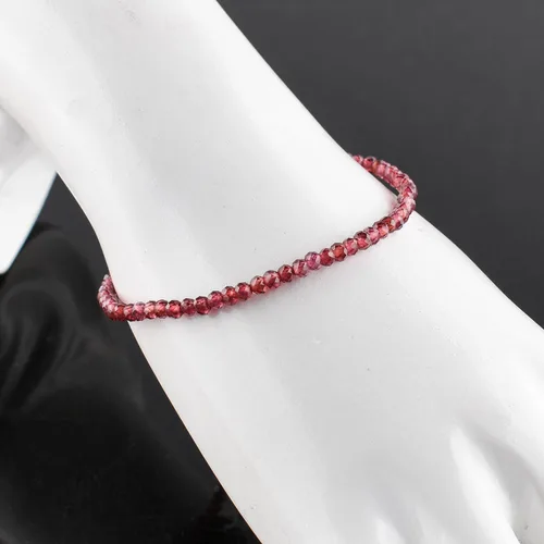 Miniatura 2 de Yanara Stone Bracelets For Women Beads Dainty Gemstones Jewelry for Women Birthstone, Chakra Energy Healing Crystals, Silver Plated Chain 8 inch