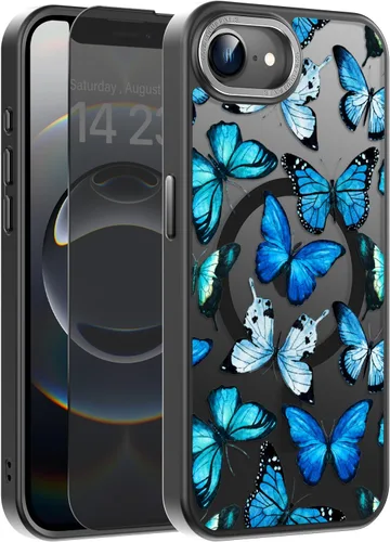 Miniatura 84 de Goodon Funda para iPhone 17 Pro con protector de pantalla de privacidad, compatible con Magsafe, a prueba de golpes, translúcida mate, bonita funda