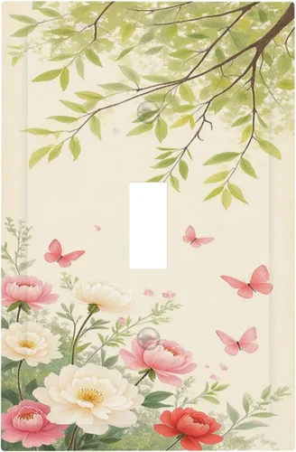 Miniatura 19 de Cubiertas Decorativas de Tomacorrientes Estilo Gótico Cuervo Flores Púrpuras 1 Gang Interruptor de Luz Simple Basculante Placa Cubierta Placas