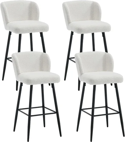 Miniatura 11 de RIVOVA Taburetes de bar de 26 pulgadas de altura de mostrador con respaldo, juego de 2 taburetes de bar modernos para encimera de cocina, taburetes