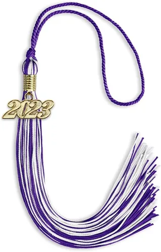 Miniatura 47 de Endea Graduation - Borla de doble color mixto con fecha dorada (negro/dorado antiguo, 2021)