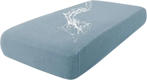 Miniatura 115 de hyha Fundas impermeables para cojines de sofá para mascotas, funda antideslizante para asiento de sofá para perros lavable, tela de jacquard Gris