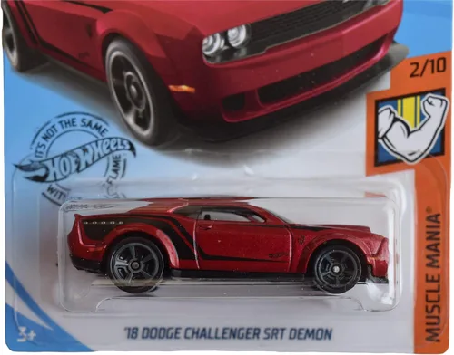 Miniatura 2 de Hot Wheels 2019 Muscle Mania '18 Dodge Challenger SRT Demon 194/250, granate