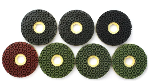 7 unids/lote caracol bloqueo borde pulido pad 6 pulgadas granito diamante pulido rueda para granito mármol por Z-LION
