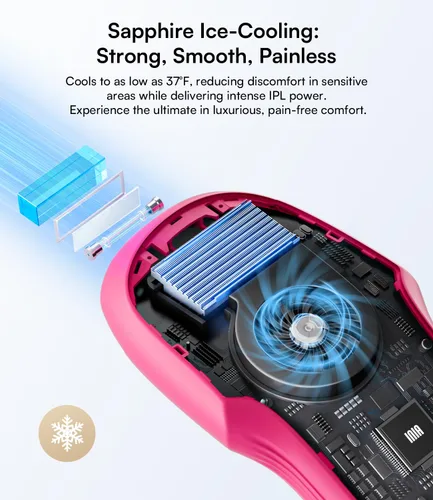 Miniatura 6 de INIA Depilación Láser con Cuidado de Enfriamiento con Hielo para Mujeres y Hombres, HAUTE Pro Removedor de Vello IPL Sin Dolor en Casa para Vello