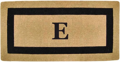 Miniatura 74 de Tapete de fibra de coco natural, para puerta de entrada, rectangular, resistente, para patio, atrapador de suciedad antideslizante, decoración