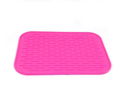 Miniatura 4 de Alfombrilla de silicona resistente al calor de 8.5 x 6 pulgadas, color azul para rizadores, alisadores de cabello y herramientas de peinado