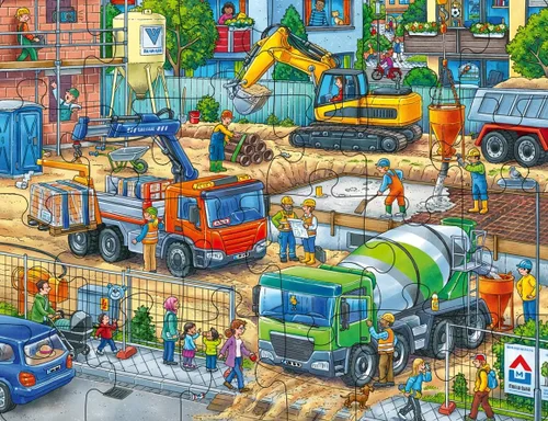 Miniatura 2 de Ravensburger Construction Site - Rompecabezas de marco de 24 piezas para niños mayores de 4 años