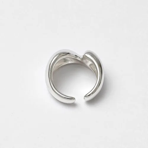 Miniatura 192 de Anillo de plata de ley 925, minimalista, ajustable, hecho a mano, para mujeres y niñas