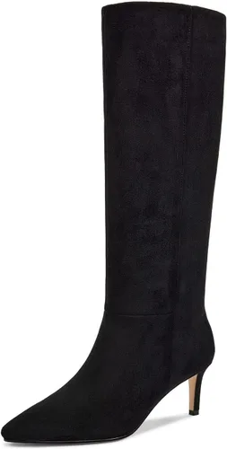 Miniatura 15 de wetkiss Botas altas hasta la rodilla para mujer, con tacón de gatito y diseño de punta puntiaguda, clásicas y sexys