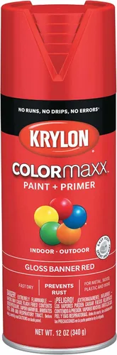 Miniatura 91 de Krylon K05599007 COLORmaxx Pintura en aerosol y base para uso en interiores y exteriores, color gris brillante para maquinaria, 12 onzas