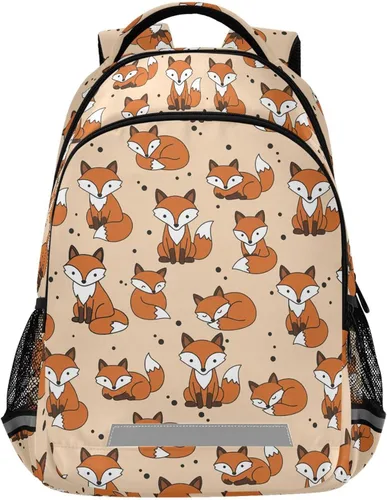 Miniatura 14 de MNSRUU Mochila escolar con correa para el pecho, mochila para laptop Galaxy Planets, mochila de senderismo de viaje para niños y niñas, Animal 031