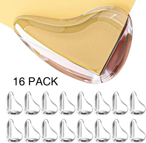 Miniatura 8 de Paquete de 16 protectores de esquina para bebé, protectores de esquina transparentes, protector de esquina de muebles y parachoques de seguridad