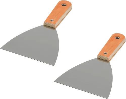 Miniatura 8 de Utoolmart Rascador de masilla de acero rígido Cr-V de 1 pulgada con mango de madera para pegar pintura, pared, baldosas, 2
