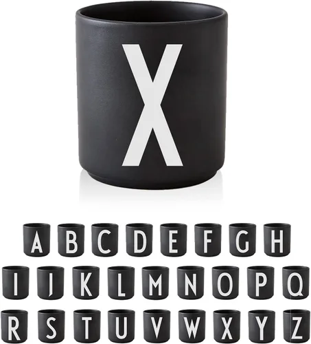 Miniatura 15 de Design Letters Taza de café con inicial A-Z Taza de café de Navidad con monograma para hombres, mujeres, tazas de porcelana de 11 onzas, taza