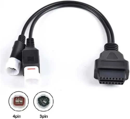 Miniatura 2 de Adaptador de diagnóstico OBD2 de 3Pin 4Pin compatible con motocicleta compatible con conector de 3 y 4 pines (4 pines)