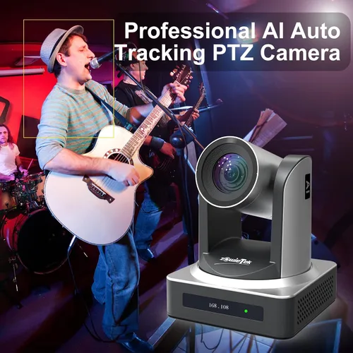 Miniatura 7 de zowietek Cámara PTZ, cámara PTZ de seguimiento automático AI, 1080P60 PoE, zoom óptico 20X, 3G-SDI HDMI USB3.0 LAN, transmisión en vivo