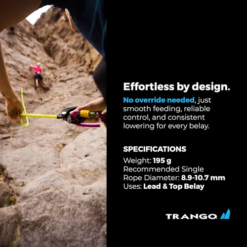 Miniatura 6 de TRANGO Vergo Belay - Dispositivo de escalada en roca, protección de rapeling, (cuerdas de 0.350-0.421 in)