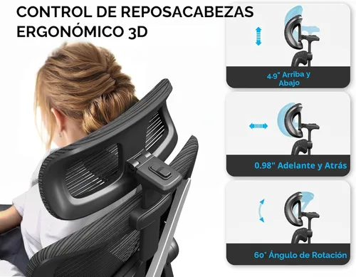 Miniatura 5 de Ergalithic Silla de oficina ergonómica – Silla de escritorio para computadora en forma de X cómoda, silla de juegos, silla de oficina con soporte