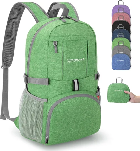 Miniatura 46 de ZOMAKE Mochila ultraligera plegable de 20L, mochilas plegables pequeñas resistentes al agua para senderismo, mochila de día colapsable para mujeres