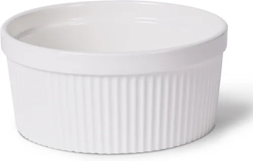Ramekins de 64 onzas, 1 plato de porcelana para souffle, crema brulee, pudín, tazas de natillas, juego de cuencos para hornear, apto para horno,