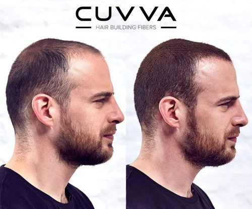 Miniatura 5 de CUVVA Fibras para la construcción del cabello (1.06 oz). Rellena instantáneamente el cabello fino y adelgazante para crear un aspecto más grueso