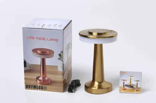 Miniatura 8 de Lámpara de escritorio inalámbrica portátil táctil, atenuación táctil de 3 velocidades, puerto de batería USB integrado, luz de noche de dormitorio