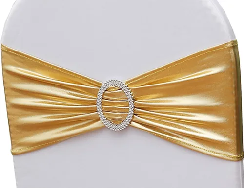 Miniatura 8 de Paquete de 50 bandas para sillas color verde salvia, bandas elásticas para sillas deslizantes, lazos para bodas, fiestas, baby shower, eventos