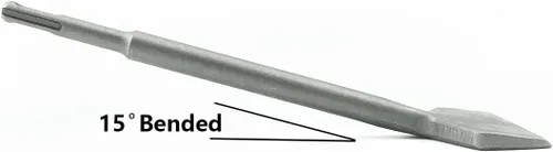 Miniatura 2 de SDS-Plus 3 pulgadas de ancho con manivela doblada en ángulo y cincel Thinset Scaling, SDS-Plus Shank Tile Removal Chisel Bit Thinset Raspador