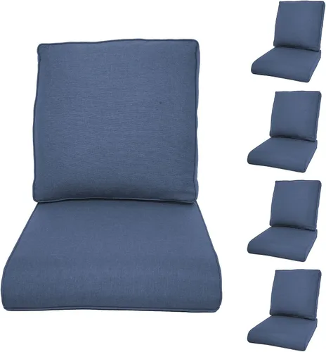 Miniatura 104 de Rilyson Cojines de patio para muebles de exterior, 22 x 24 pulgadas, respaldo alto y asiento profundo, cojín de exterior para sillas de patio, sofá