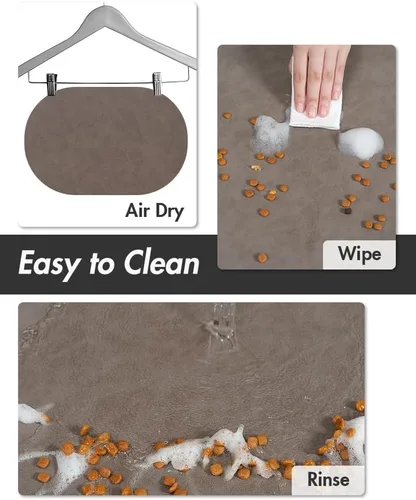 Miniatura 4 de Tapete absorbente de agua para perros para comida y tazón, tapete de alimentación de mascotas de secado rápido, sin manchas, accesorios
