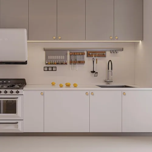 Miniatura 6 de Paquete de 10 tiradores para gabinete de cocina, tiradores mate negro y bronce champán, tiradores de cajón estriados negros, herrajes de cocina
