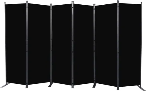 Miniatura 11 de Divisor de habitación portátil de 6 pies y pantallas de privacidad plegables, divisor de tela de 102 pulgadas de ancho para separación