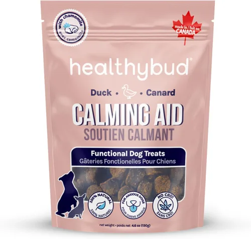 healthybud Ayuda calmante, golosinas naturales para perros y adornos para aliviar el estrés, ansiedad por separación de perros, reducción del