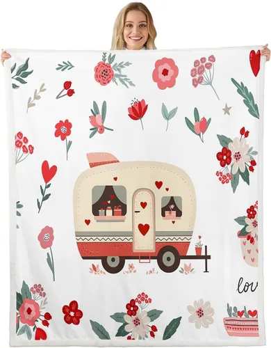 Miniatura 28 de Erosebridal Manta de cama para niños con estampado de consola de videojuegos moderna, manta de felpa suave con botones de acción rosa y azul, manta