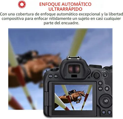 Miniatura 4 de Canon EOS R6 Mark II Cámara sin espejo con lente RF24-105mm F4-7.1 is STM, cámara híbrida de fotograma completo, sensor CMOS de 24.2 megapíxeles